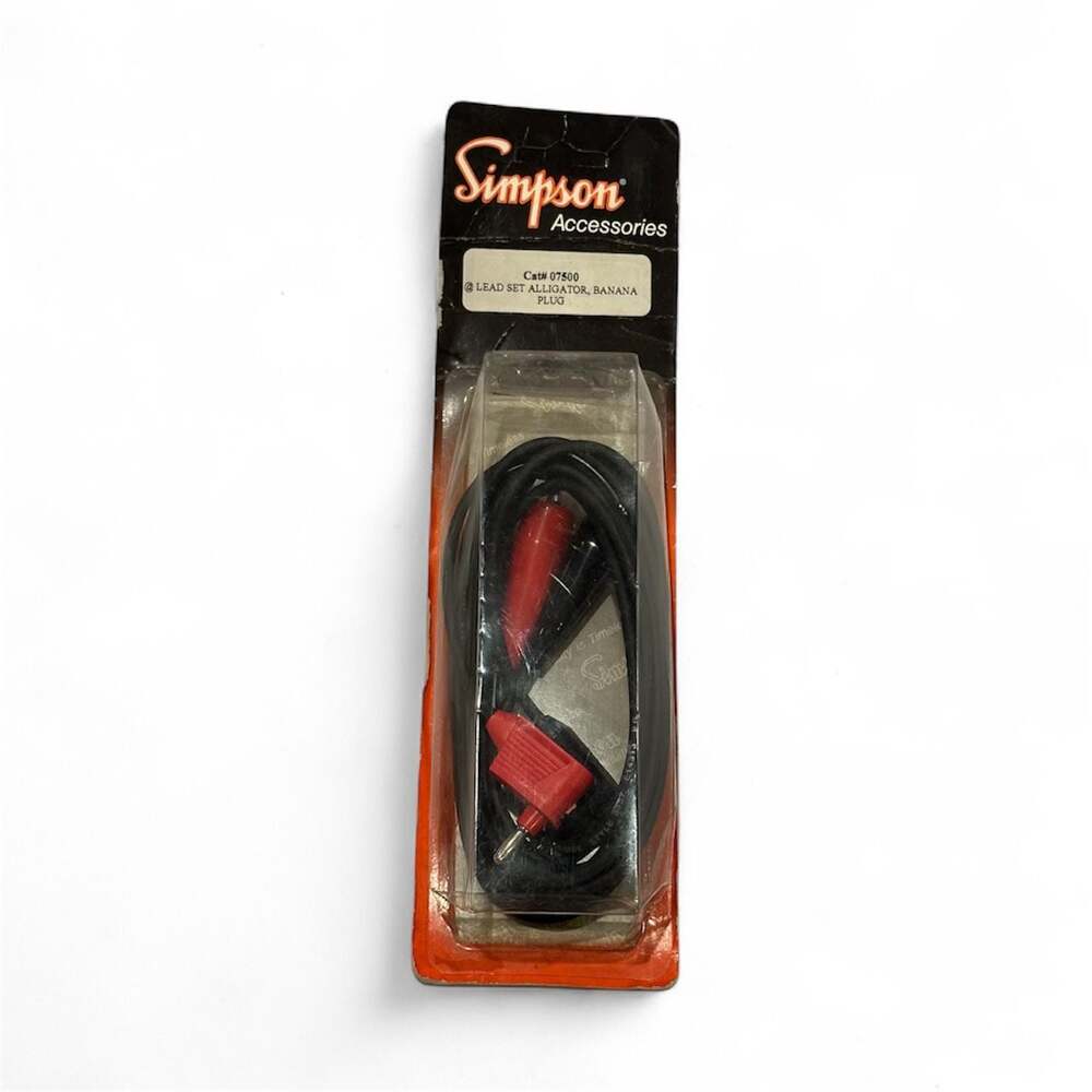 NEW Simpson Cat# 07500 Lead Set: Alligator to Banana Plug